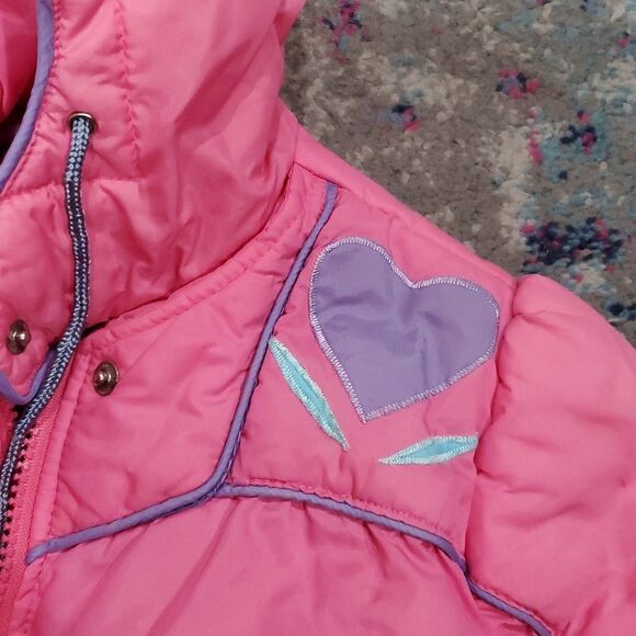 Pink Vintage Children's Snowsuit with Mittens - Picture 3 of 14
